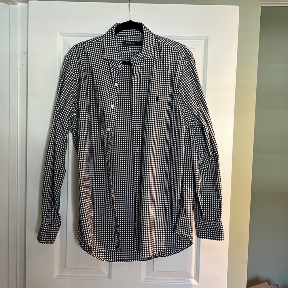 Mens Classic Fit Plaid Cotton Shirt - Barely Worn!